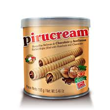 Pirucream Rolled Waffer Filled With Chocolate & Hazelnuts 155g